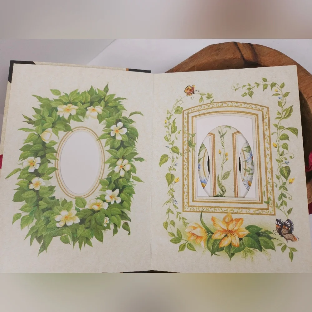 Victorian Photograph Album with Floral Design